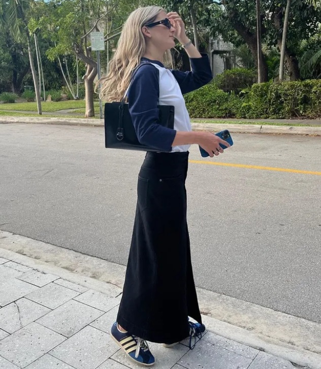 Длинная джинсовая юбка - тренд сезона: с чем ее сочетать осенью